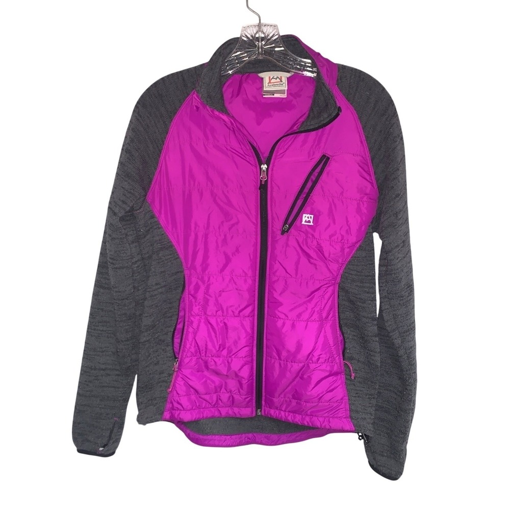 Avalanche Women's Pink With Grey Fleece Full Zip Jacket. Women's‎ Medium